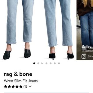 Rag and bone slim straight jeans 28